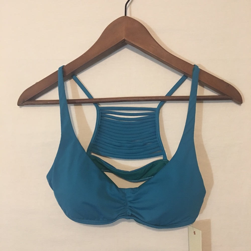 Blue Roxy Bikini Top